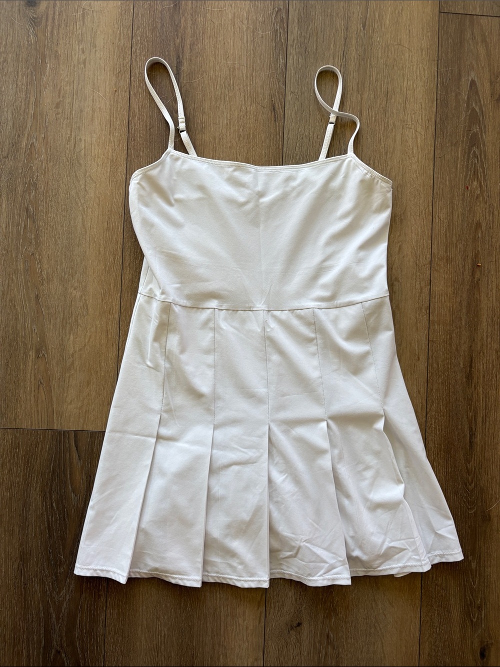 Abercrombie & Fitch Cream/White Tank Athletic dress with built in shorts - Picture 1 of 3